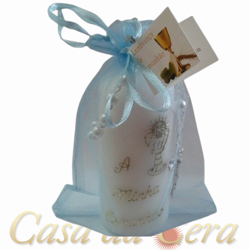 Vela com dezena Azul/Rosa