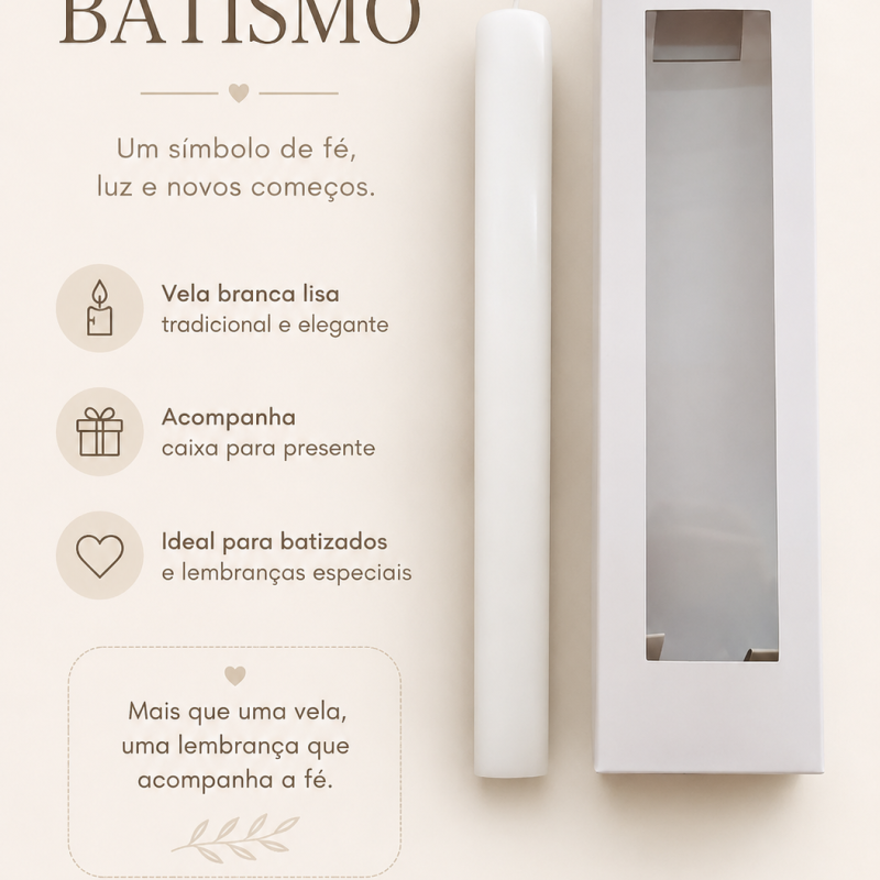 Vela de Batismo Redonda