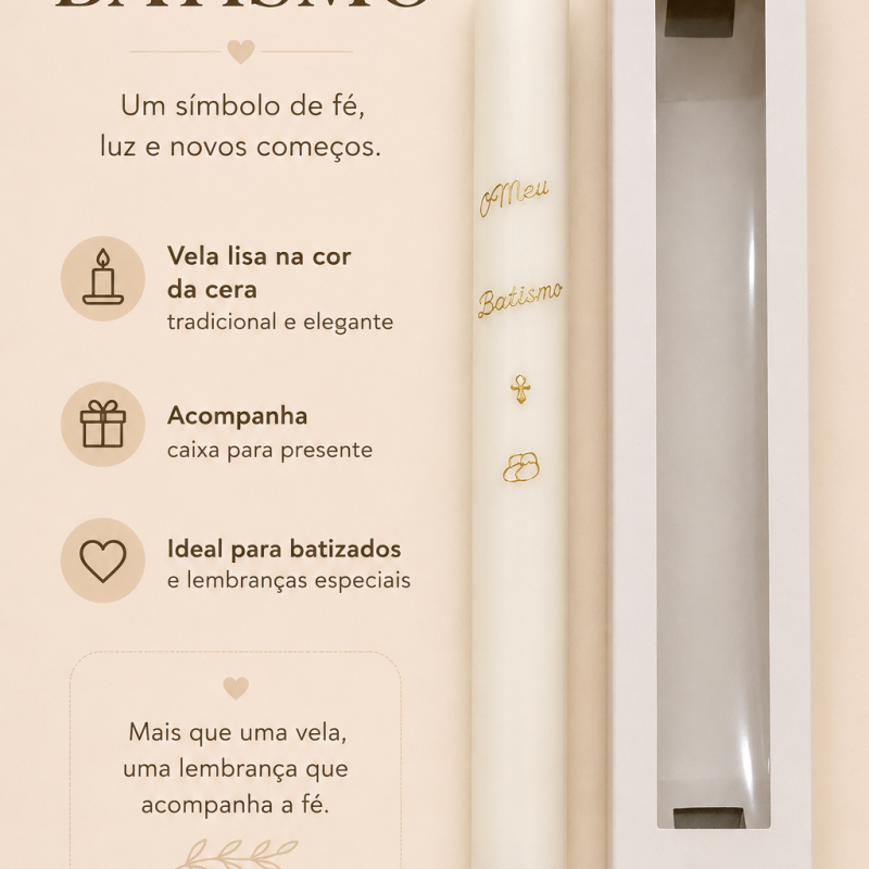 Vela de Batismo Redonda