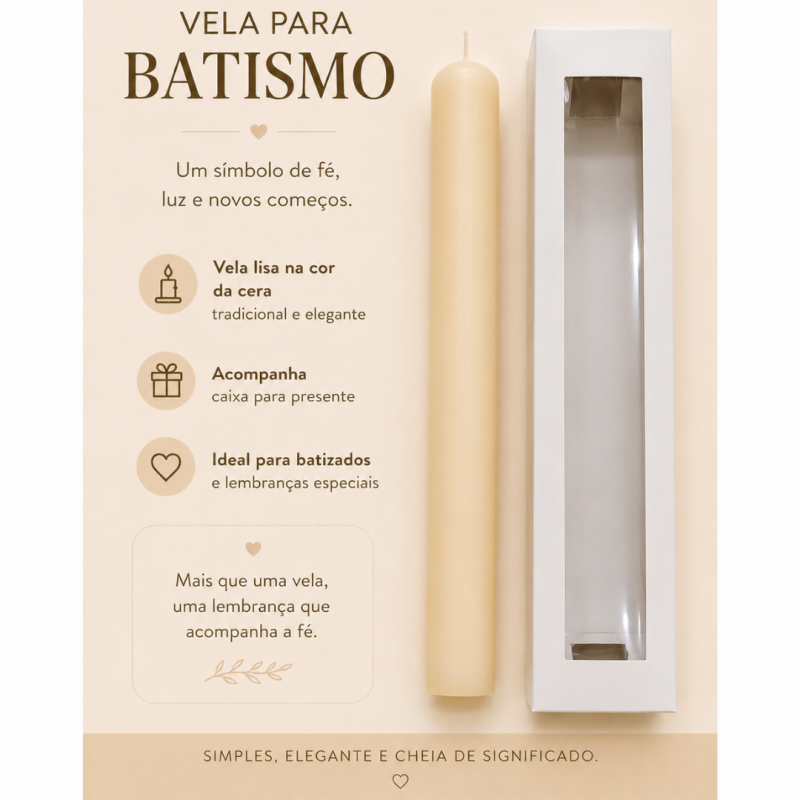 Vela de Batismo Redonda