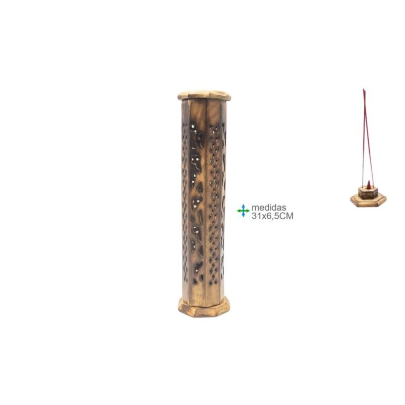 PORTA INCENSO NATURAL TORRE 31X6,5cm