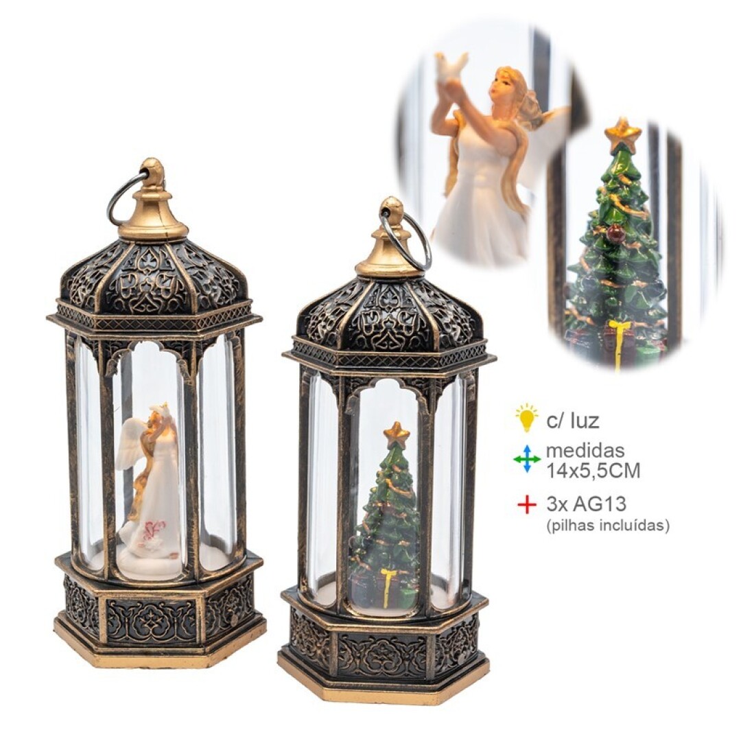 Lanterna Anjo com Luz 14cm