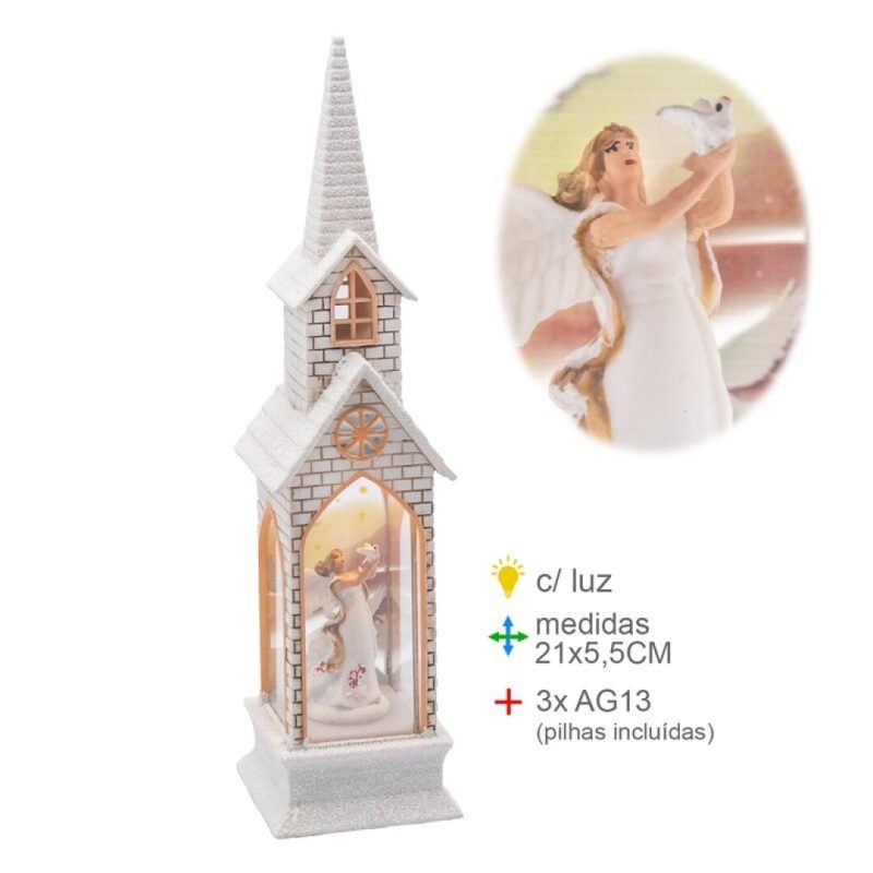 Lanterna Anjo com Luz 21cm